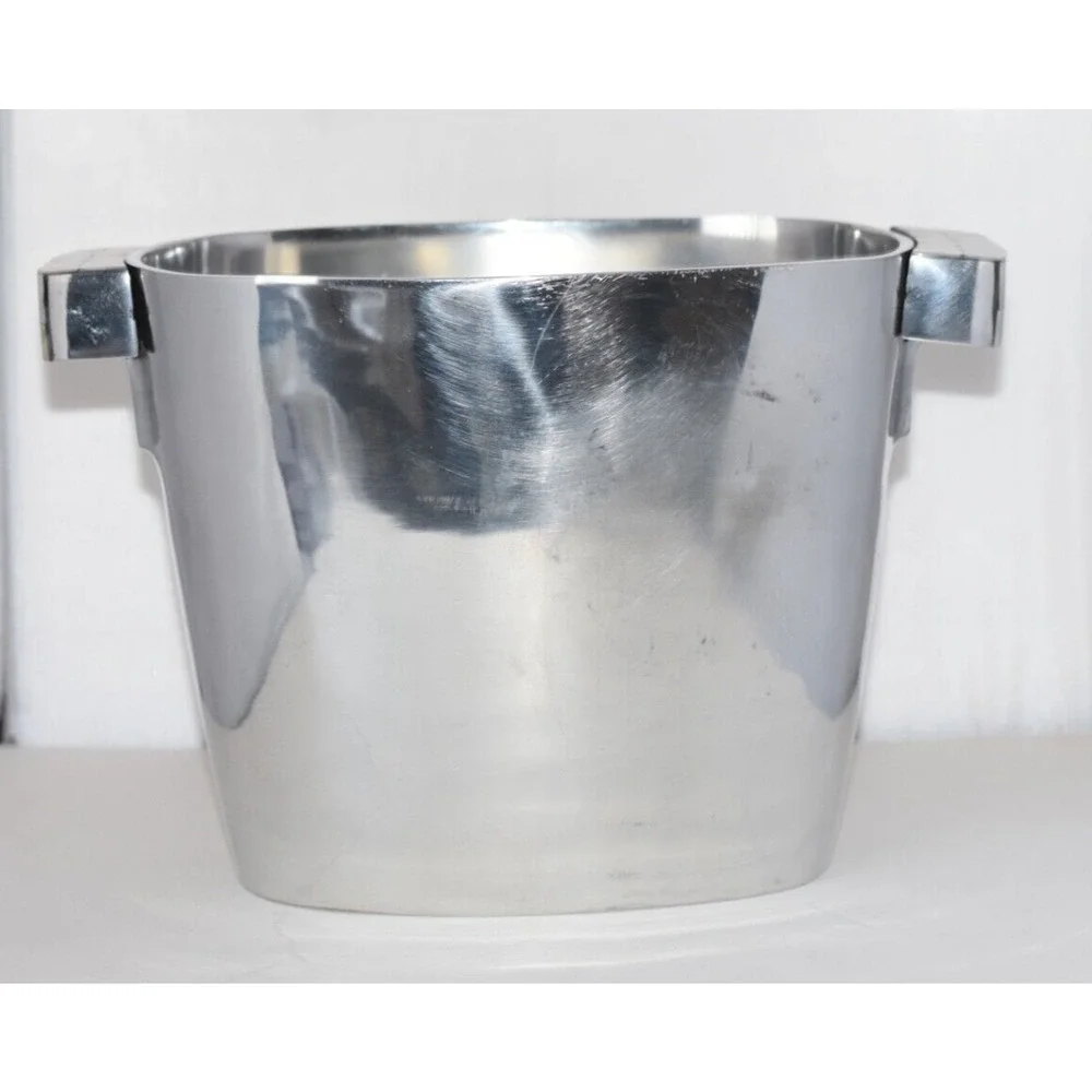 Pottery Barn BARONA Wine Champagn Bottle Holder Silver Bucket Mother Of Pearl